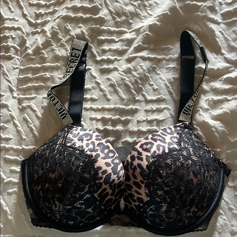 Leopard Print Lace Bra